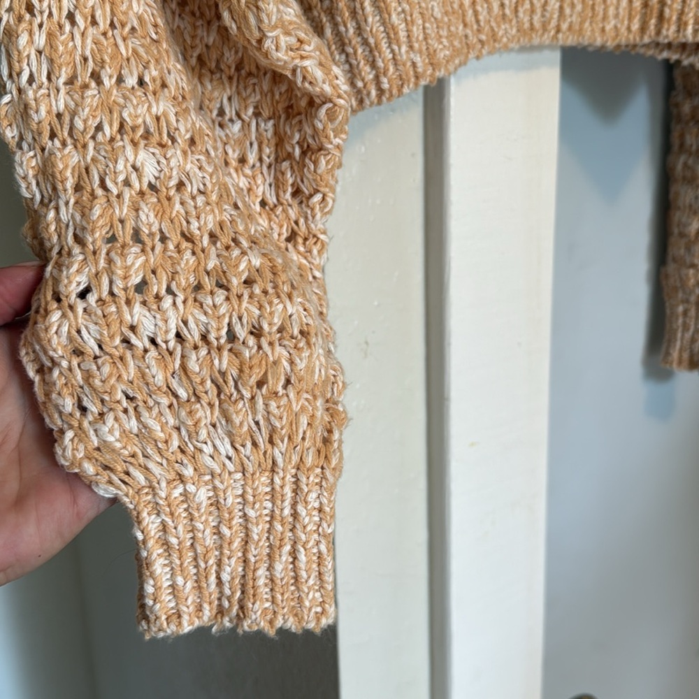 Free People V-Neck Sweater in Warm Tan - Picture 3 of 3
